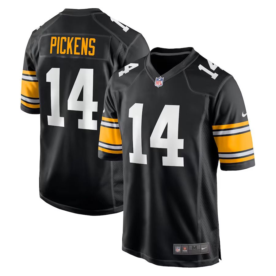 Men Pittsburgh Steelers #14 George Pickens Nike Black Alternate Game Player NFL Jersey